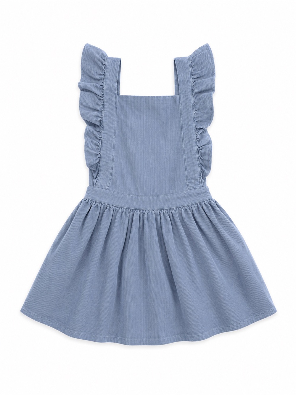 La Coqueta 3Y Blue Needlecord Pinafore Dress Made in Spain EUC - Picture 1 of 3